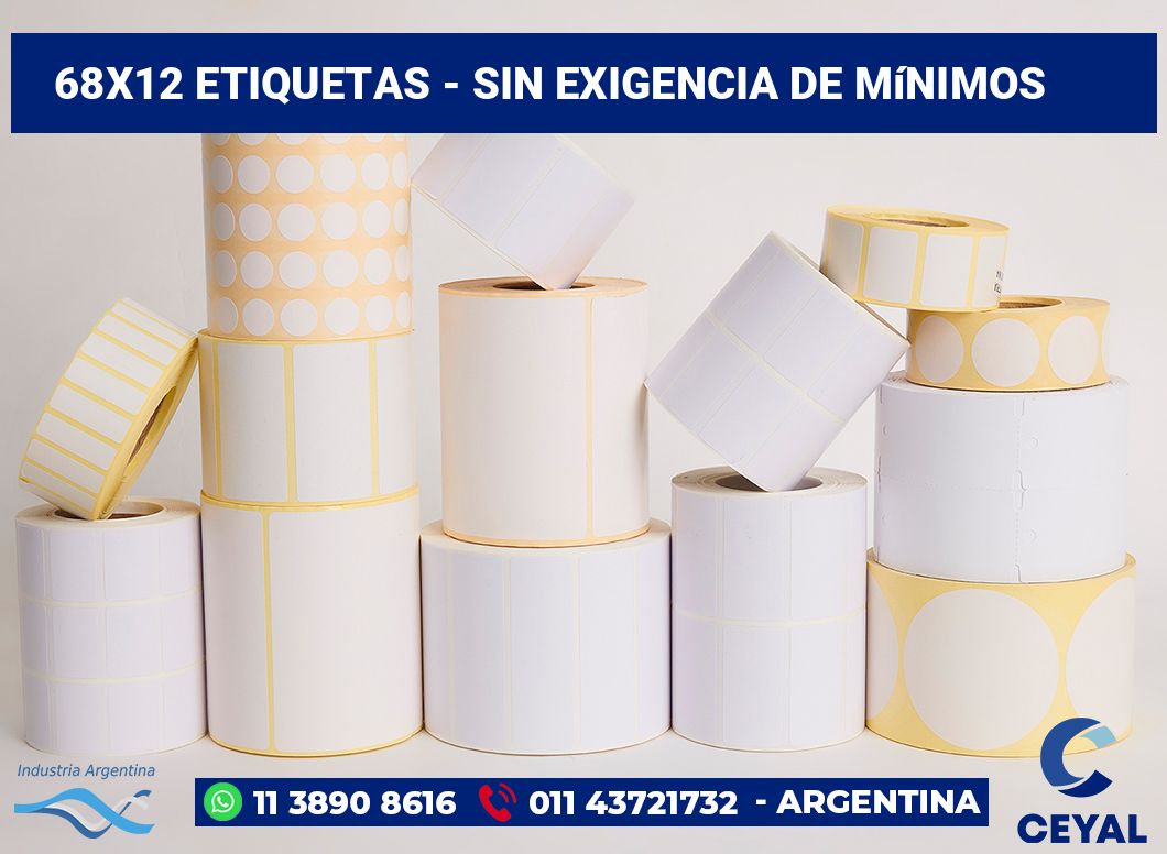 68×12 Etiquetas
