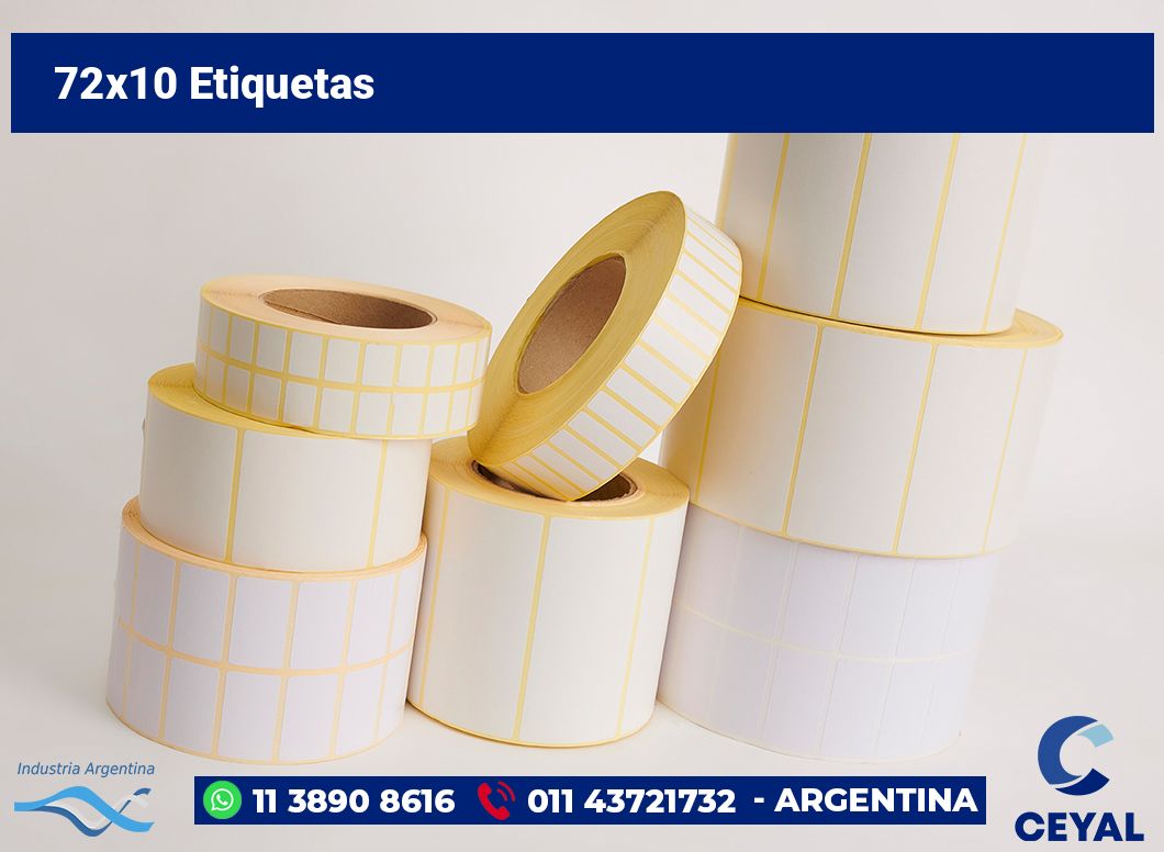 72×10 Etiquetas