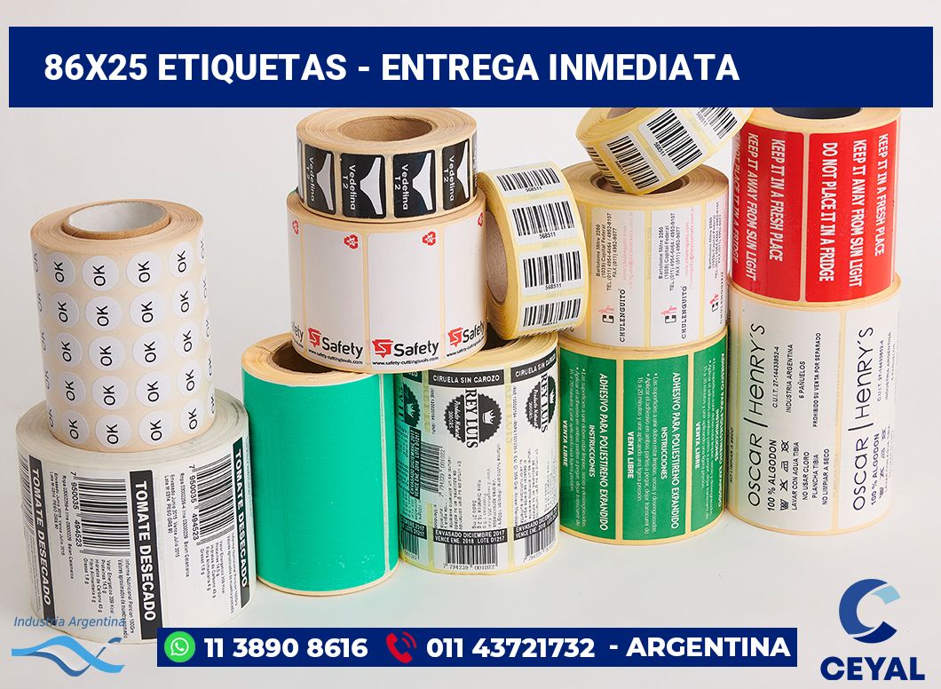 86x25 Etiquetas