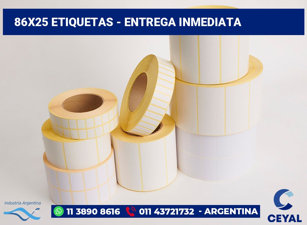 86×25 Etiquetas