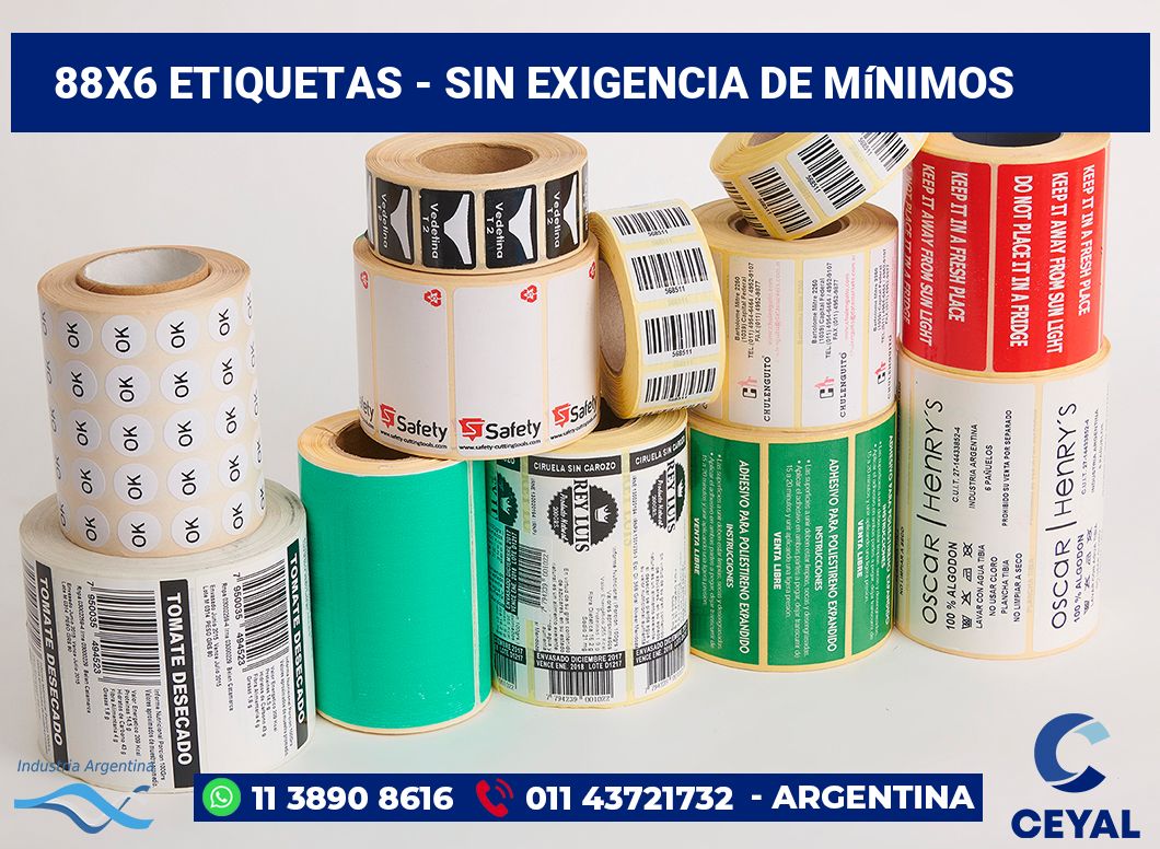 88x6 Etiquetas