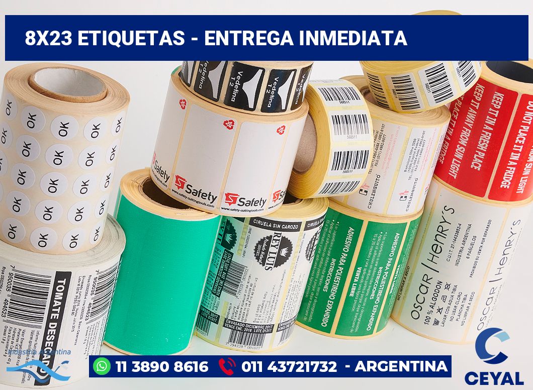 8x23 Etiquetas