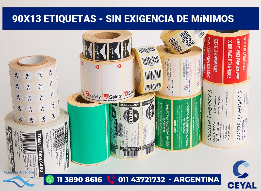 90x13 Etiquetas