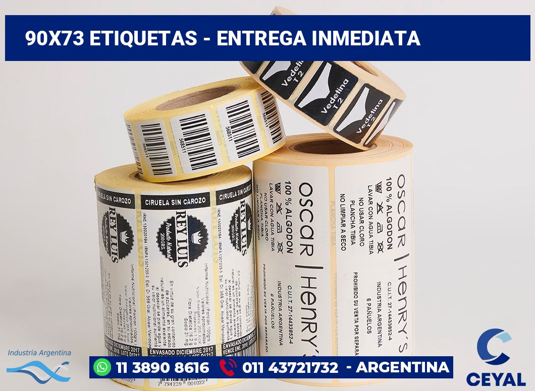 90×73 Etiquetas