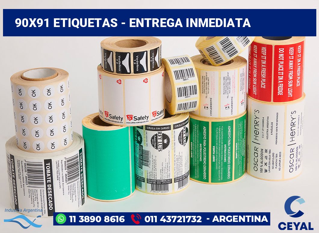 90×91 Etiquetas