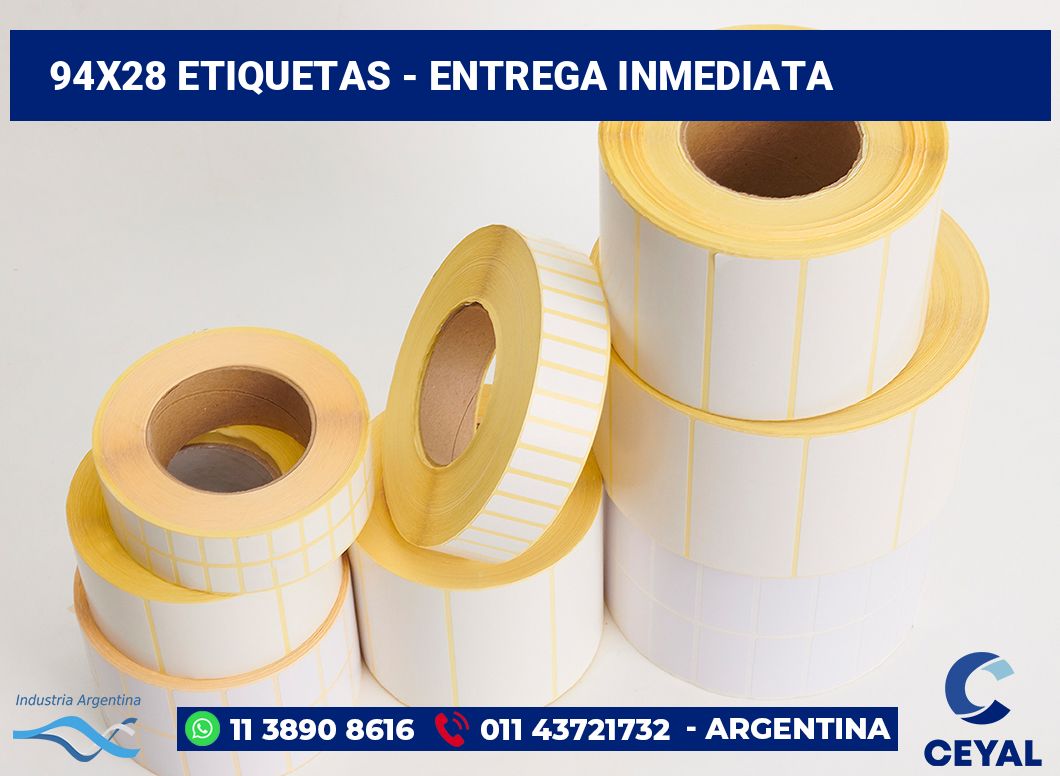 94x28 Etiquetas