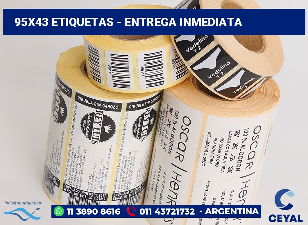 95×43 Etiquetas