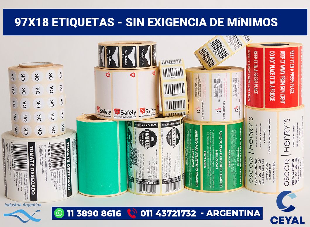 97x18 Etiquetas