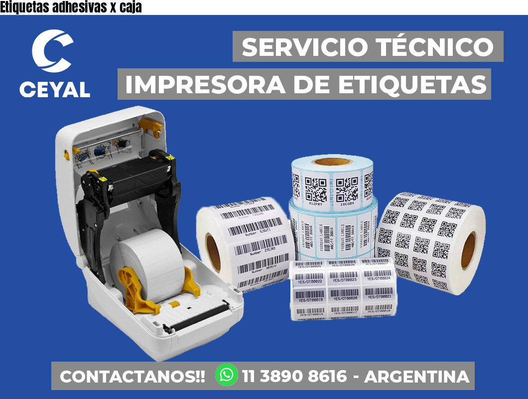 Etiquetas adhesivas x caja