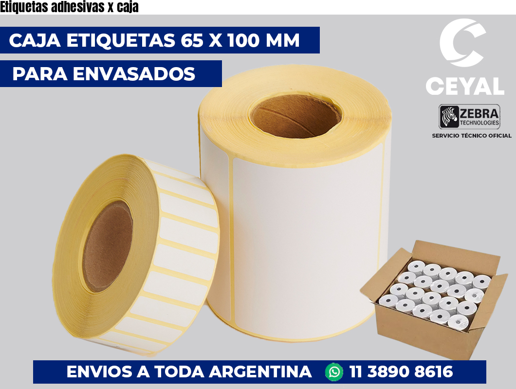 Etiquetas adhesivas x caja