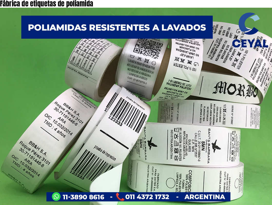 Fábrica de etiquetas de poliamida