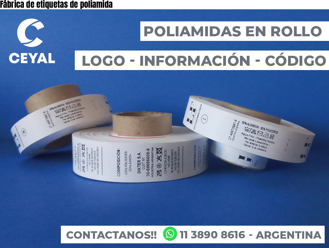 Fábrica de etiquetas de poliamida