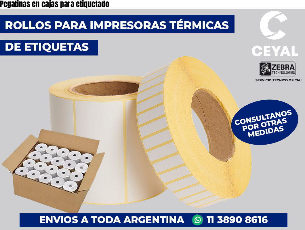 Pegatinas en cajas para etiquetado