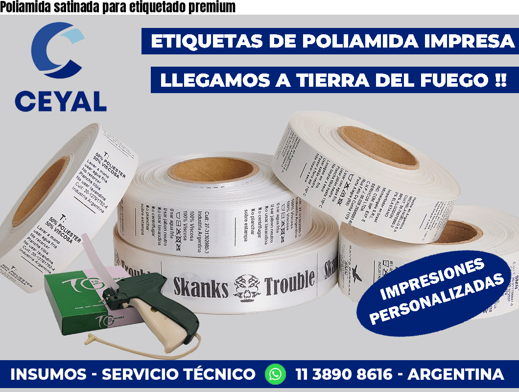 Poliamida satinada para etiquetado premium