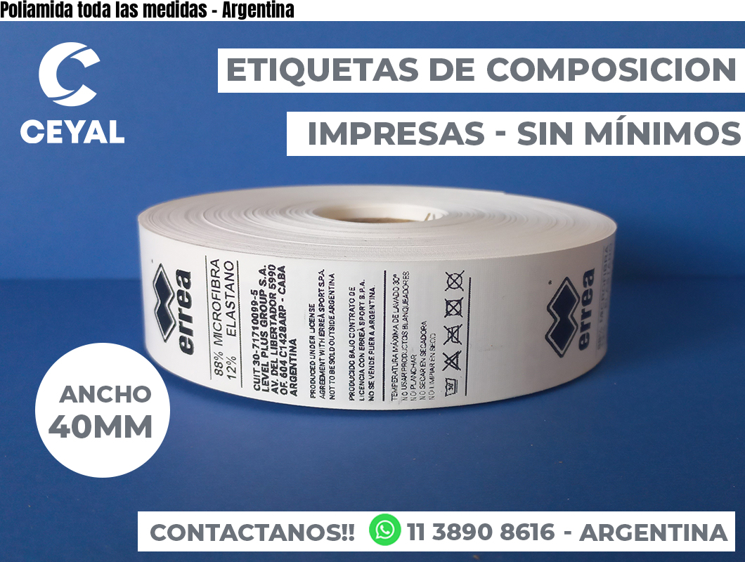 Poliamida toda las medidas - Argentina