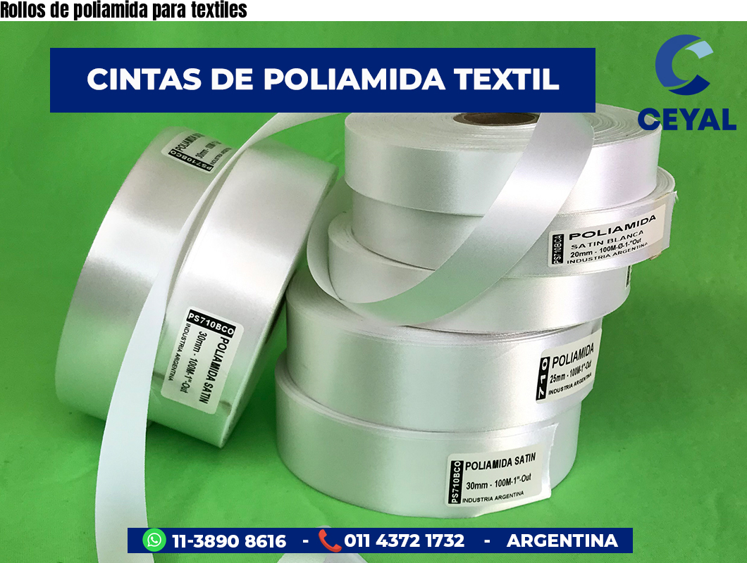 Rollos de poliamida para textiles