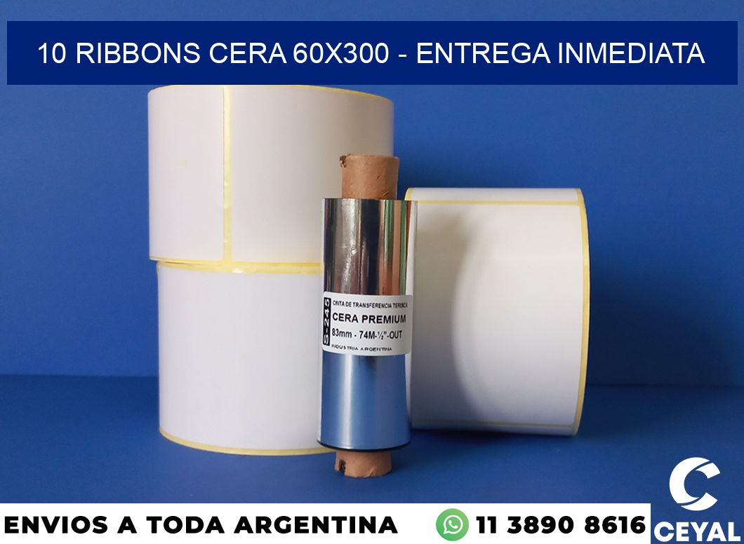 10 Ribbons cera 60×300 – Entrega inmediata