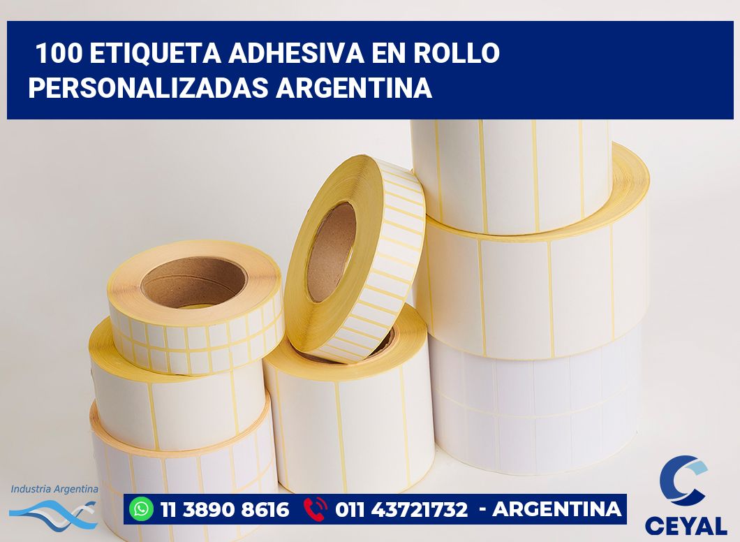 100 Etiqueta adhesiva en rollo personalizadas argentina