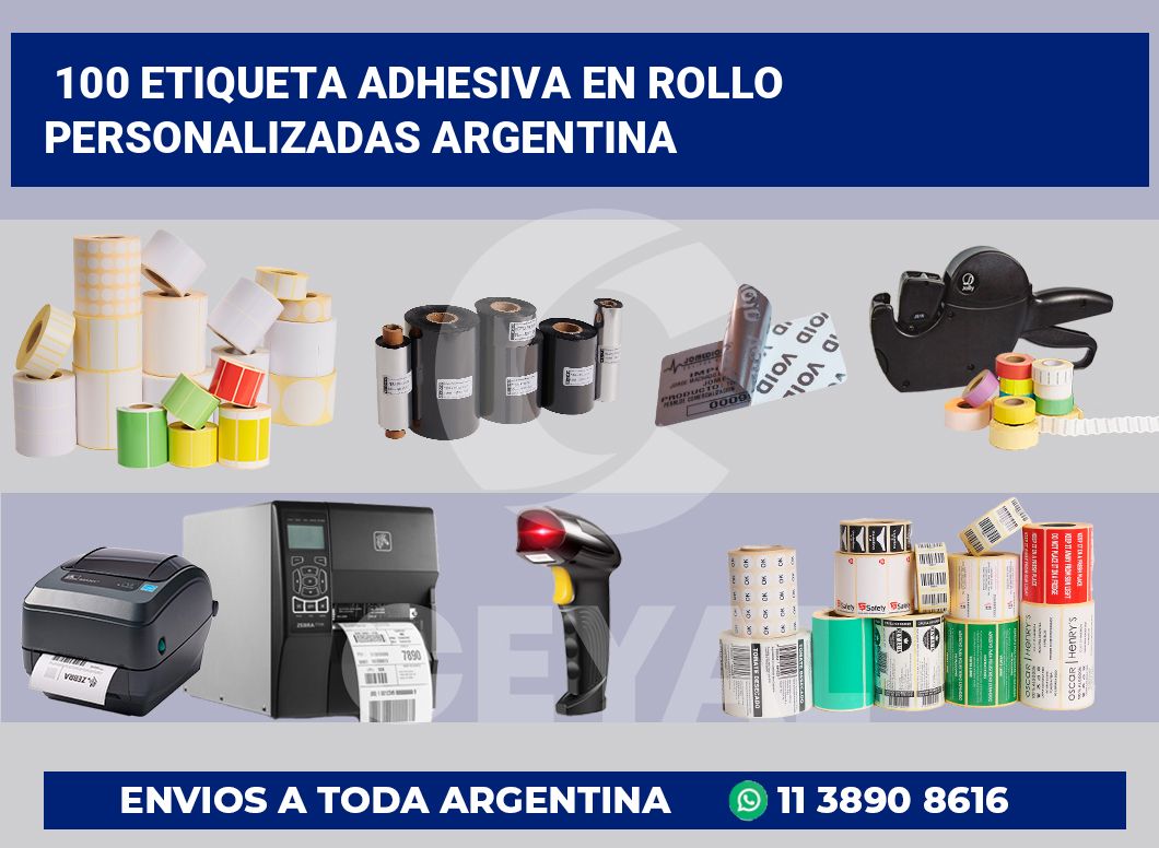 100 Etiqueta adhesiva en rollo personalizadas argentina