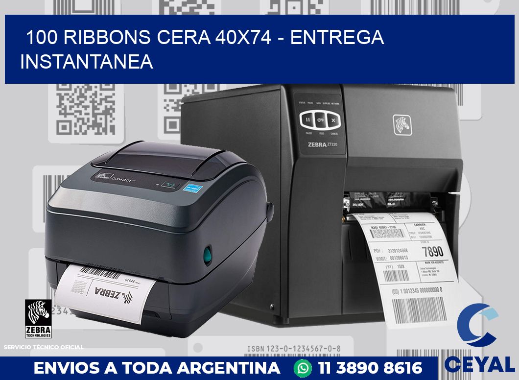 100 Ribbons cera 40x74 - entrega instantanea