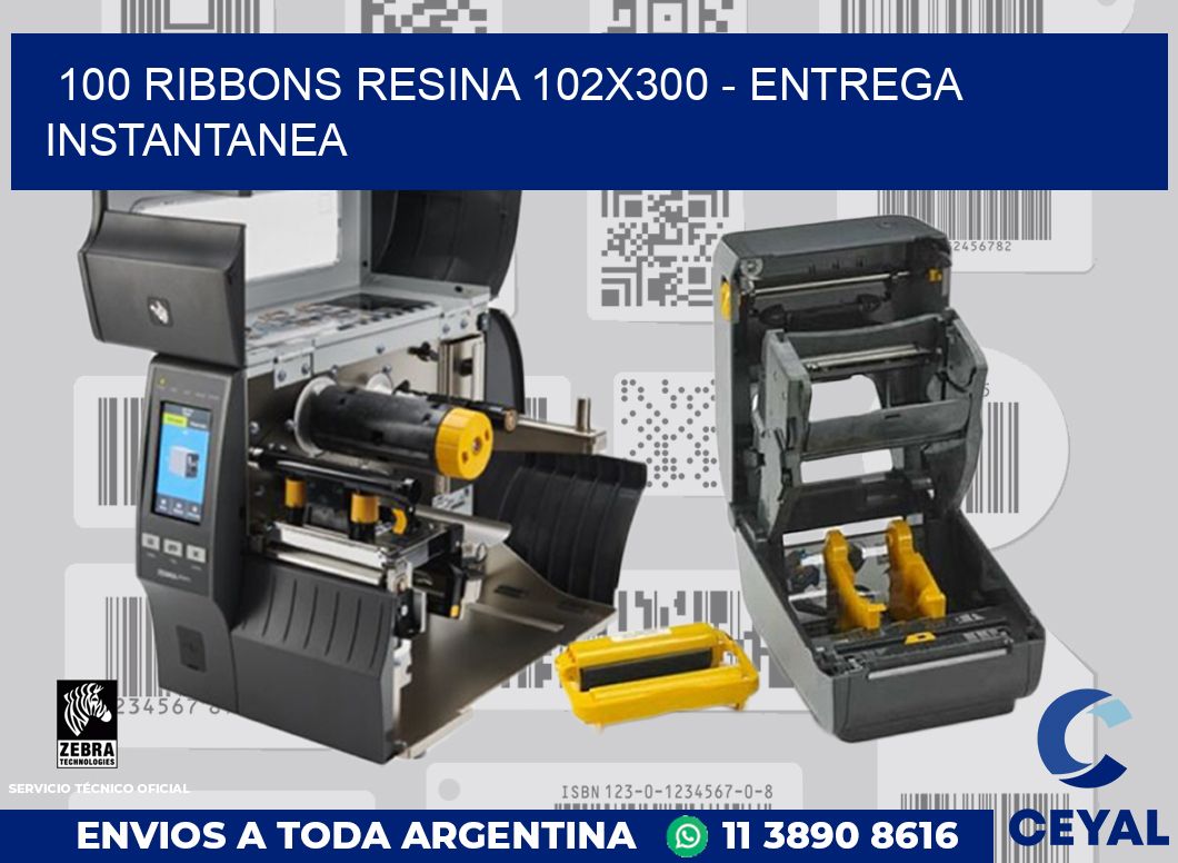 100 Ribbons resina 102x300 - entrega instantanea