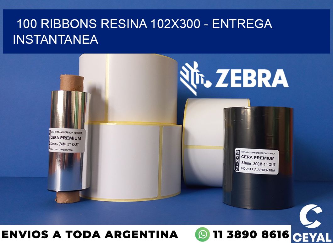 100 Ribbons resina 102x300 - entrega instantanea