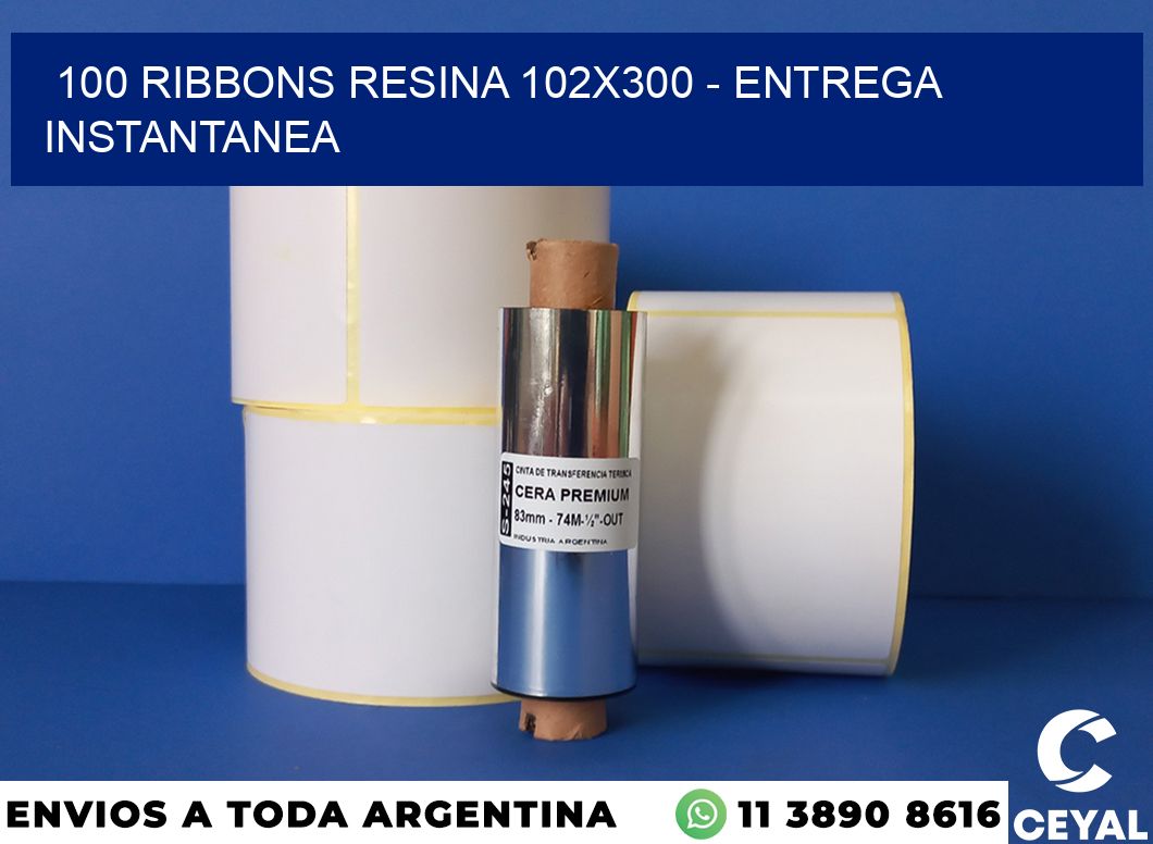 100 Ribbons resina 102×300 – entrega instantanea