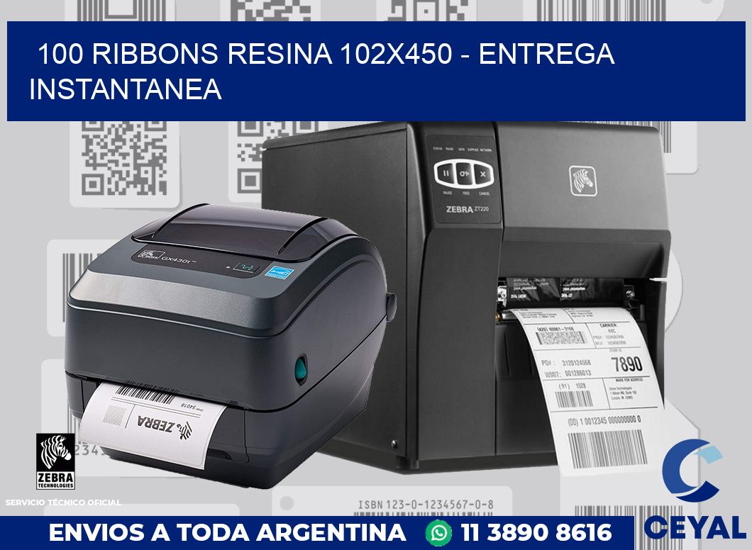 100 Ribbons resina 102x450 - entrega instantanea