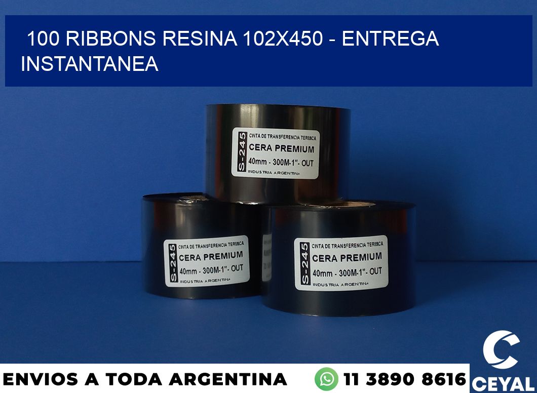 100 Ribbons resina 102×450 – entrega instantanea