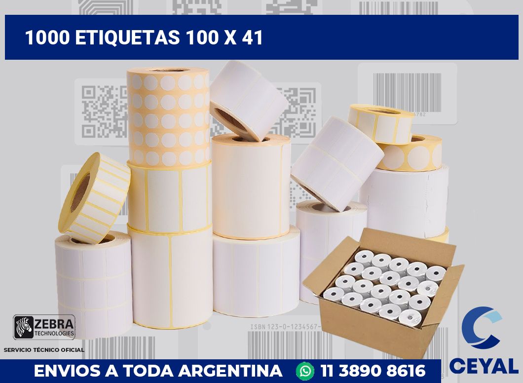 1000 etiquetas 100 x 41