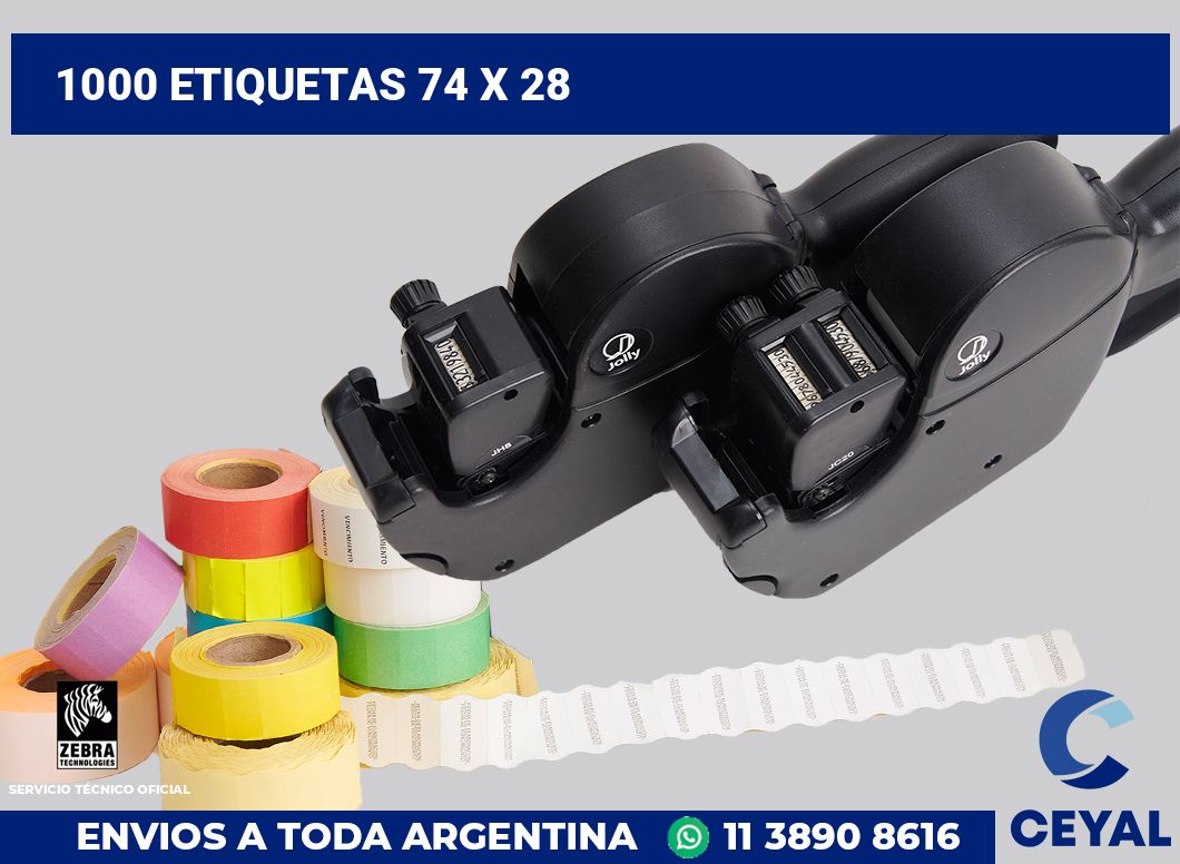 1000 etiquetas 74 x 28
