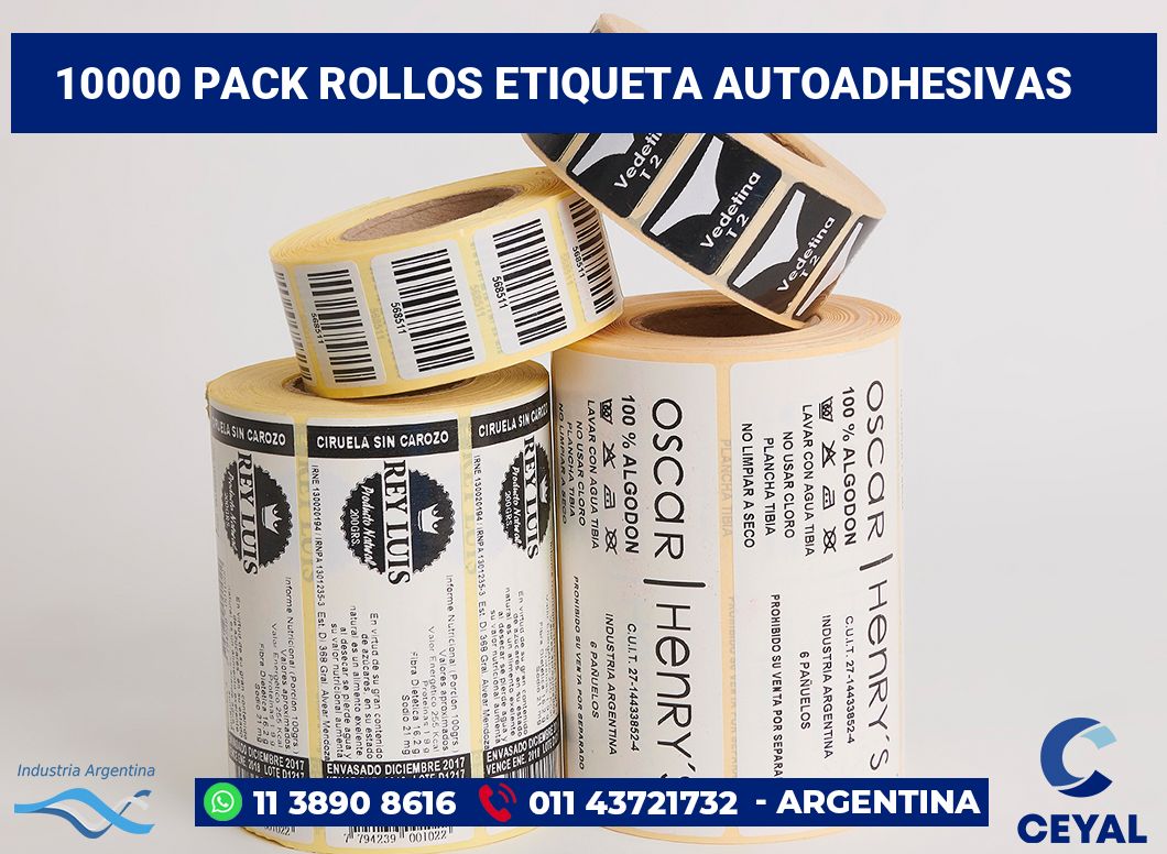 10000 Pack rollos etiqueta autoadhesivas