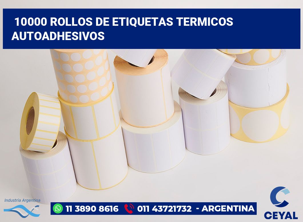 10000 Rollos de etiquetas termicos autoadhesivos