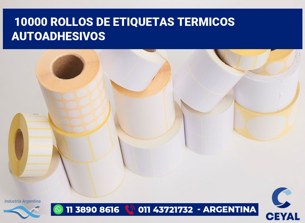 10000 Rollos de etiquetas termicos autoadhesivos