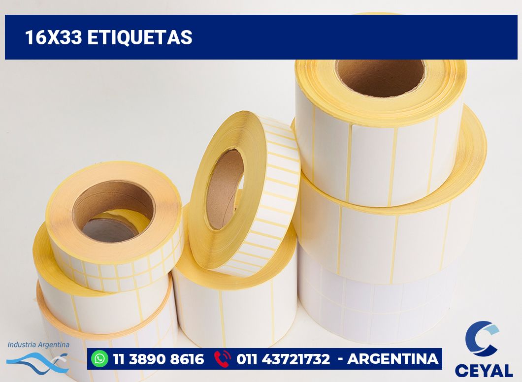 16x33 Etiquetas