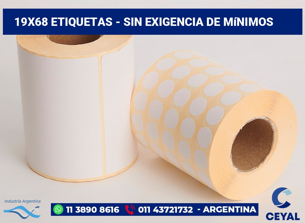 19×68 Etiquetas