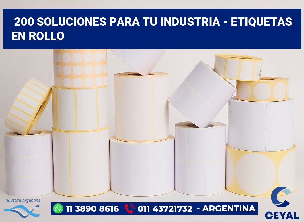 200 Soluciones para tu industria - etiquetas en rollo