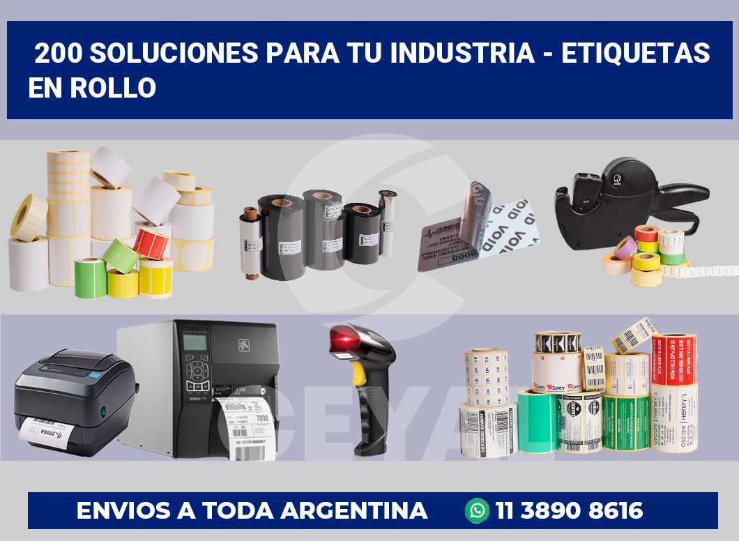 200 Soluciones para tu industria – etiquetas en rollo