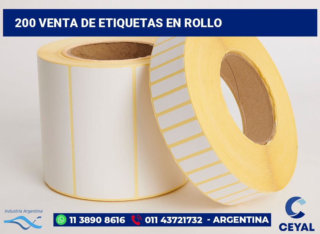 200 Venta de etiquetas en rollo