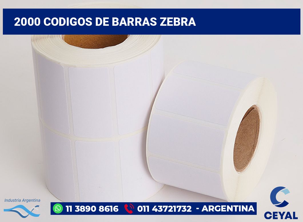 2000 Codigos de barras zebra