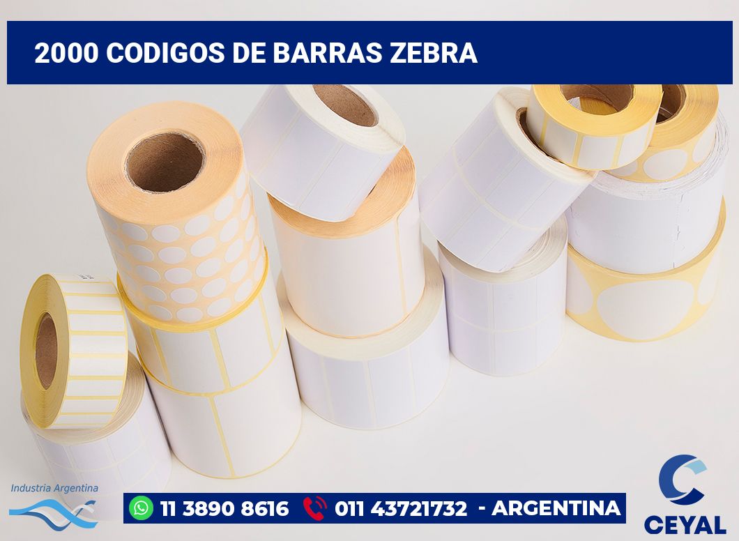 2000 Codigos de barras zebra