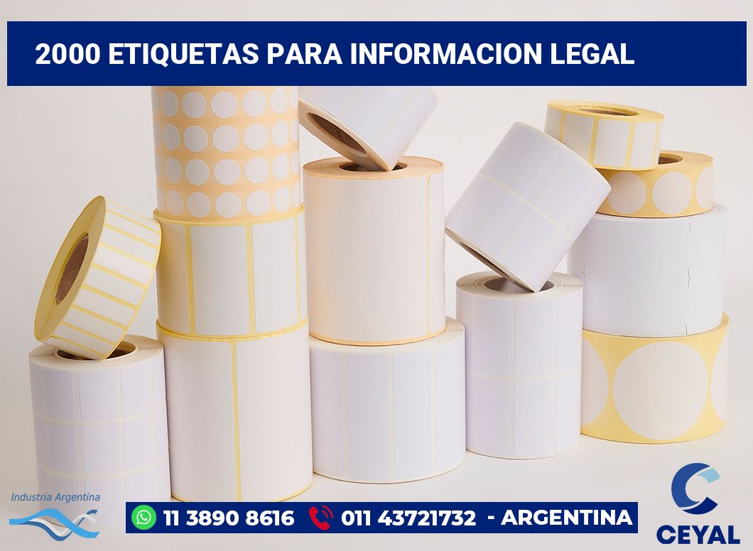 2000 Etiquetas para informacion legal