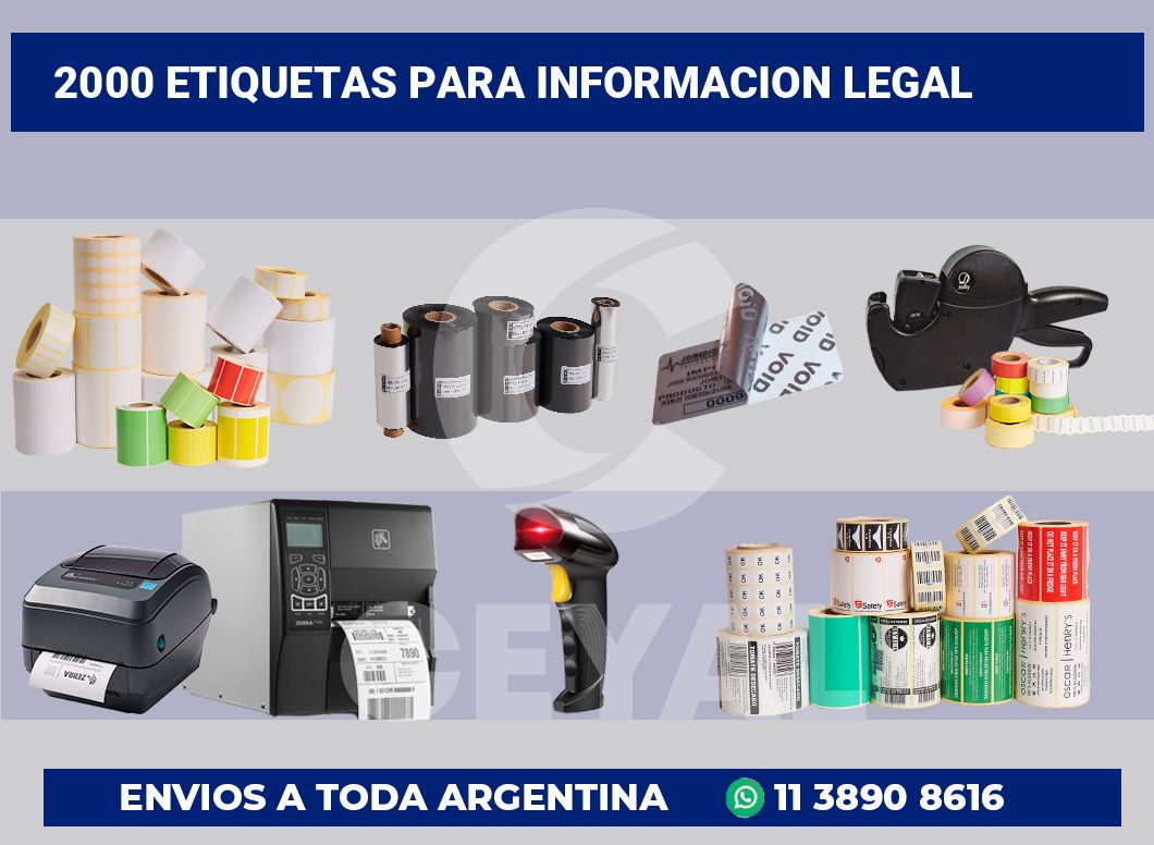 2000 Etiquetas para informacion legal