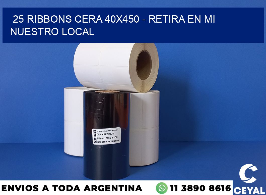 25 Ribbons cera 40×450 – retira en mi nuestro local