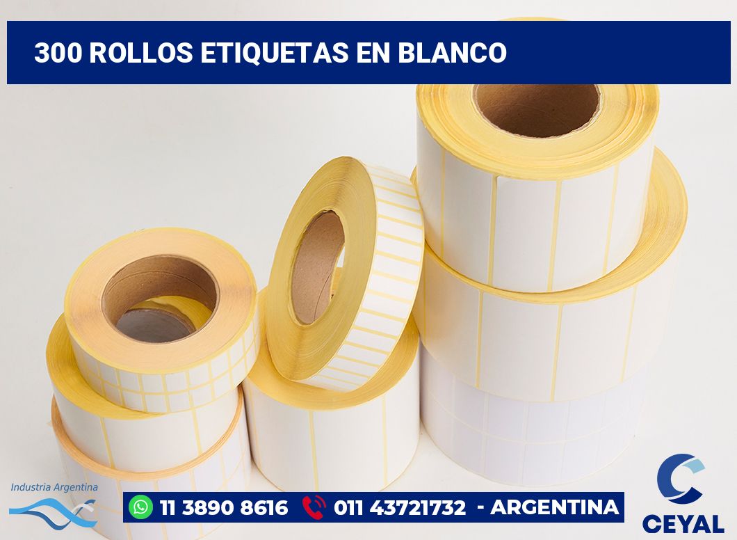 300 Rollos etiquetas en blanco