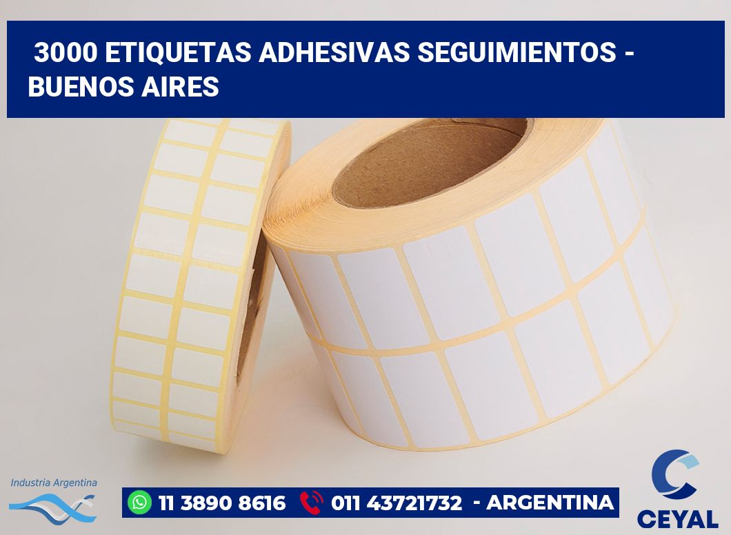 3000 Etiquetas adhesivas seguimientos - buenos aires
