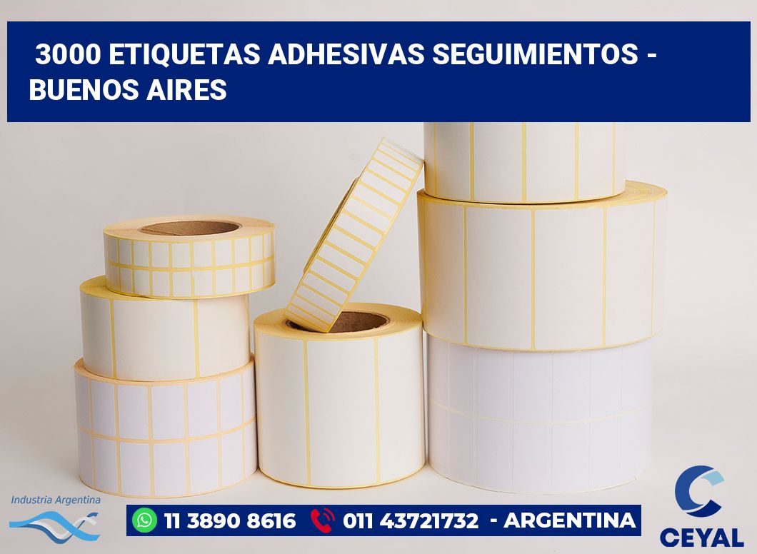 3000 Etiquetas adhesivas seguimientos - buenos aires