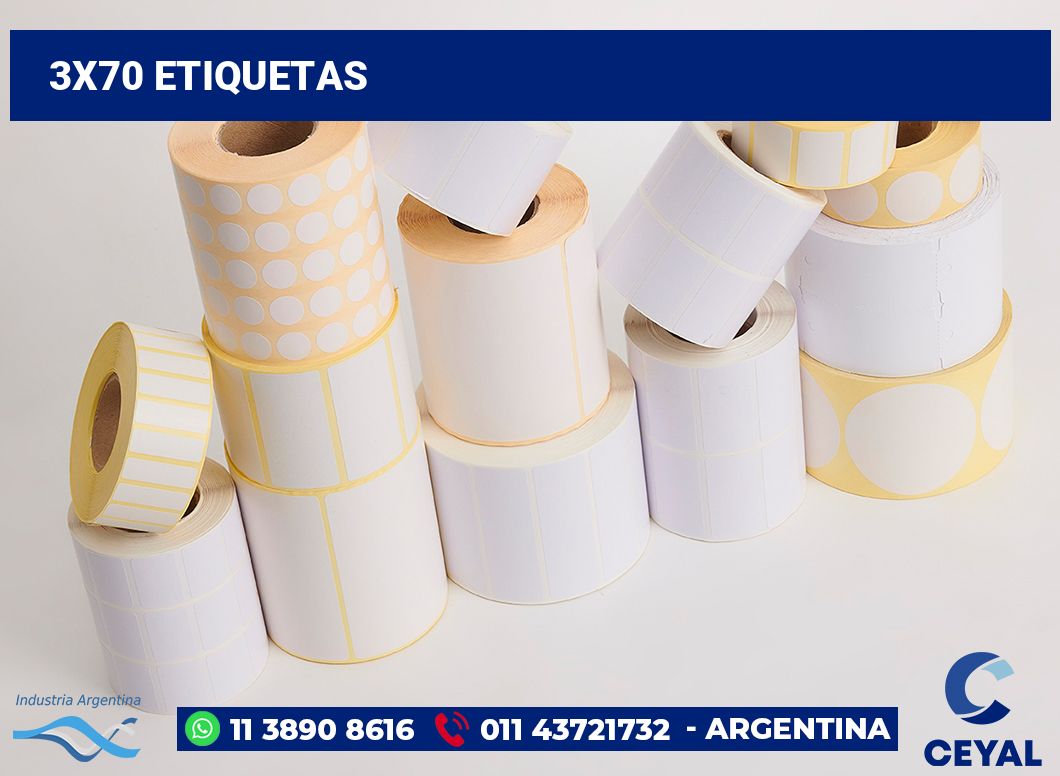 3x70 Etiquetas