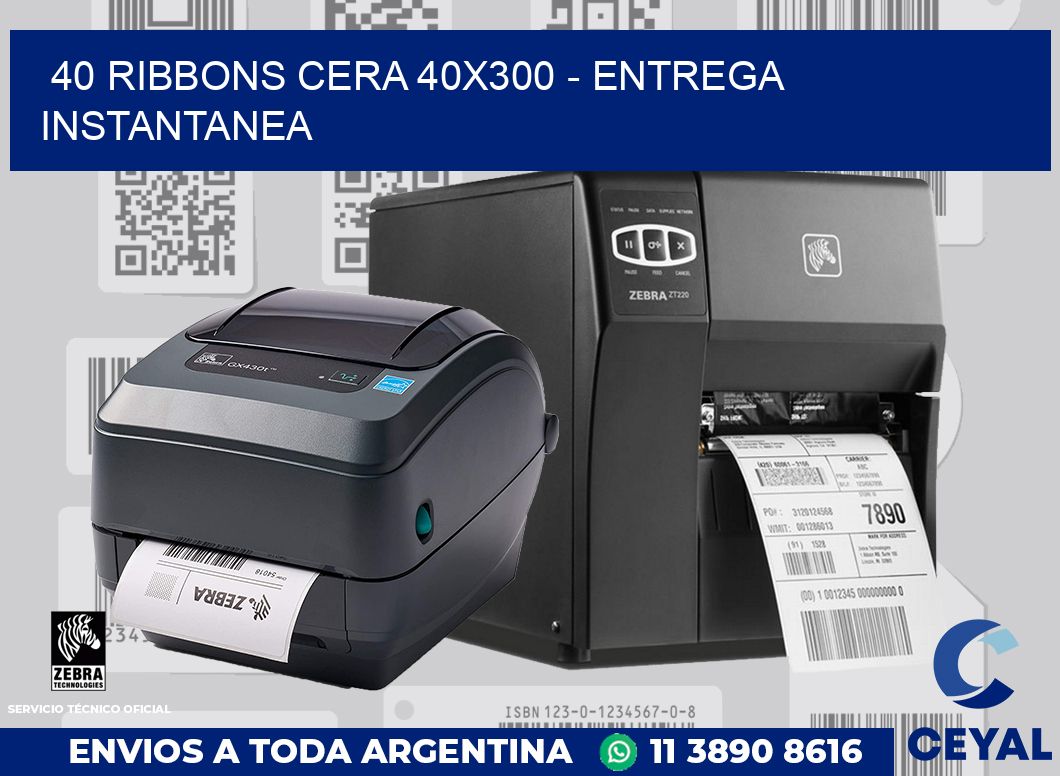 40 Ribbons cera 40x300 - entrega instantanea