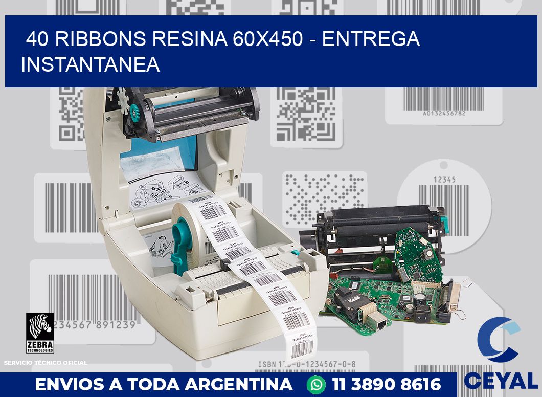 40 Ribbons resina 60x450 - entrega instantanea